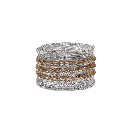 Striped knit cuff by Milena Zu